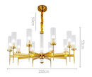 GobekUsa Gold Plated Nordic Living Room LED Chandelier | Luxury Hanging Pendant Lighting