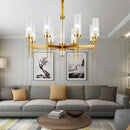 GobekUsa Gold Plated Nordic Living Room LED Chandelier | Luxury Hanging Pendant Lighting