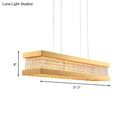 GobekUsa Gold Rectangular Frame Crystal Pendant Light - Contemporary 6-Bulb Island Hanging Lamp