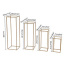 GobekUsa Gold Wedding Flower Vase Stand Set