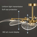 GobekUsa Golden Art Peacock LED Chandelier for Modern Luxury Living Room Bedroom Dining Hotel