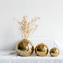 GobekUsa Golden Ball Ceramic Vase Home Decor