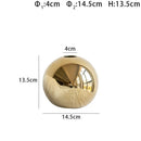 GobekUsa Golden Ball Ceramic Vase Home Decor