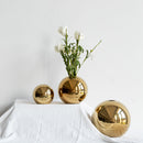 GobekUsa Golden Ball Ceramic Vase Home Decor