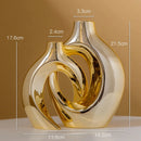 GobekUsa Golden Flower Vase - Home Decor Accessory