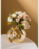GobekUsa Golden Flower Vase - Home Decor Accessory