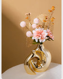 GobekUsa Golden Flower Vase - Home Decor Accessory