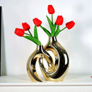 GobekUsa Golden Flower Vase - Home Decor Accessory