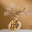 GobekUsa Golden Flower Vase - Home Decor Accessory