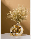 GobekUsa Golden Flower Vase - Home Decor Accessory