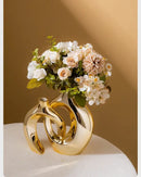 GobekUsa Golden Flower Vase - Home Decor Accessory