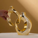 GobekUsa Golden Flower Vase - Home Decor Accessory