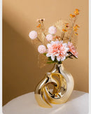 GobekUsa Golden Flower Vase - Home Decor Accessory