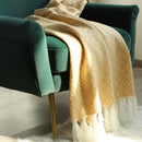 GobekUsa Golden Knitted Blanket: Luxuriously Soft Sofa Cover & Bedspread