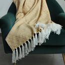 GobekUsa Golden Knitted Blanket: Luxuriously Soft Sofa Cover & Bedspread