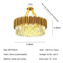 GobekUsa Golden Luxury Chandelier: Elegant Crystal Ceiling Light for Hotel Living Room