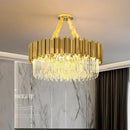 GobekUsa Golden Luxury Chandelier: Elegant Crystal Ceiling Light for Hotel Living Room