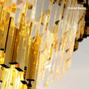 GobekUsa Golden Luxury Chandelier: Elegant Crystal Ceiling Light for Hotel Living Room