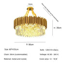 GobekUsa Golden Luxury LED Crystal Chandelier for Hotel Living Room Ceiling Lighting