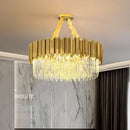 GobekUsa Golden Luxury LED Crystal Chandelier for Hotel Living Room Ceiling Lighting