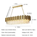 GobekUsa Golden Luxury LED Crystal Chandelier for Hotel Living Room Ceiling Lighting