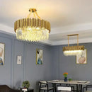 GobekUsa Golden Luxury LED Crystal Chandelier for Hotel Living Room Ceiling Lighting