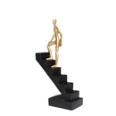 GobekUsa Golden Man Climber Staircase Abstract Sculpture Home Decor Ornaments