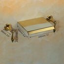 GobekUsa Golden Plated 2-Handle Bathroom Faucet Wall Mount Waterfall Basin Mixer