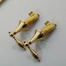 GobekUsa Golden Plated 2-Handle Bathroom Faucet Wall Mount Waterfall Basin Mixer