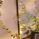 Golden silver tiny leaves fairy lights bedroom decor by Decorbites