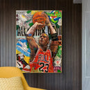GobekUsa Graffiti Basketball Celebrities Wall Art Print