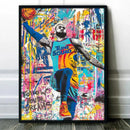 GobekUsa Graffiti Basketball Celebrities Wall Art Print