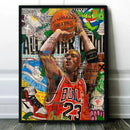 GobekUsa Graffiti Basketball Celebrities Wall Art Print