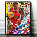 GobekUsa Graffiti Basketball Celebrities Wall Art Print