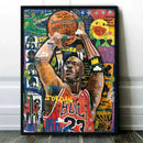 GobekUsa Graffiti Basketball Celebrities Wall Art Print