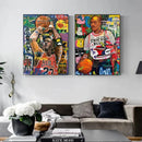 GobekUsa Graffiti Basketball Celebrities Wall Art Print