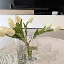 GobekUsa Green Glass Vase for Modern Decor