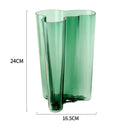 GobekUsa Green Glass Vase for Modern Decor