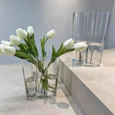 GobekUsa Green Glass Vase for Modern Decor