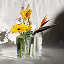 GobekUsa Green Glass Vase for Modern Decor
