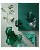 GobekUsa Green Glass Vase for Modern Decor