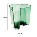 GobekUsa Green Glass Vase for Modern Decor