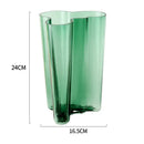 GobekUsa Green Glass Vase for Modern Decor