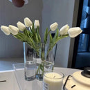 GobekUsa Green Glass Vase for Modern Decor