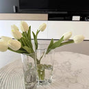 GobekUsa Green Glass Vase for Modern Decor