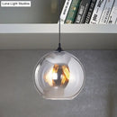 GobekUsa Grey Glass Industrial Pendant Light with Black Fixture for Indoor Use
