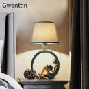 GobekUsa Guitar Girl Table Lamp for Bedroom Study Desk Light - Nordic Home Decor