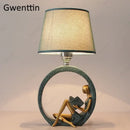 GobekUsa Guitar Girl Table Lamp for Bedroom Study Desk Light - Nordic Home Decor