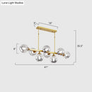 GobekUsa Hand-Blown Glass Island Pendant Lamp for Restaurant - Modern Dimple Design