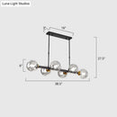 GobekUsa Hand-Blown Glass Island Pendant Lamp for Restaurant - Modern Dimple Design